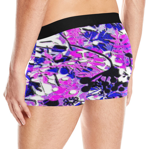 floral retro flower abstract Men's All Over Print Boxer Briefs (Model L10)