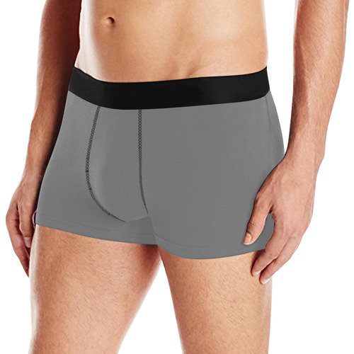 basic gray grey solid color customize Men's All Over Print Boxer Briefs (Model L10)