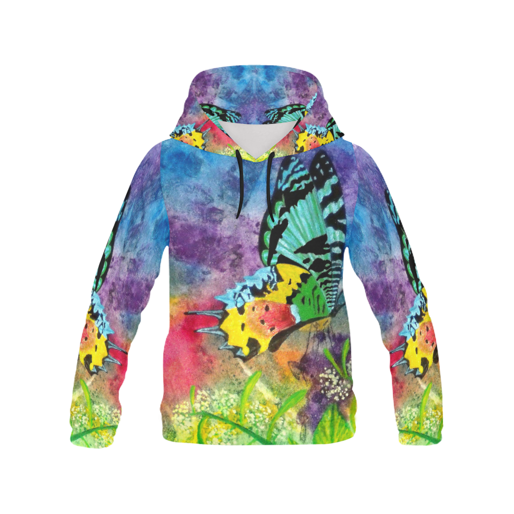 Madagascar Splash Profile Women's Hoodie All Over Print Hoodie for Women (USA Size) (Model H13)