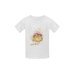Love is... a Guinea Pig White Kid's  Classic T-shirt (Model T22)