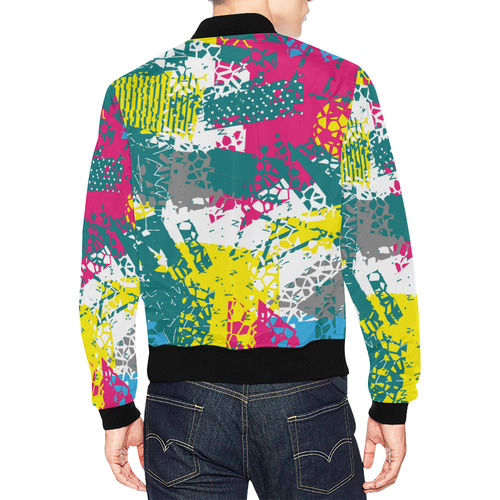 Cracked shapes All Over Print Bomber Jacket for Men (Model H19)