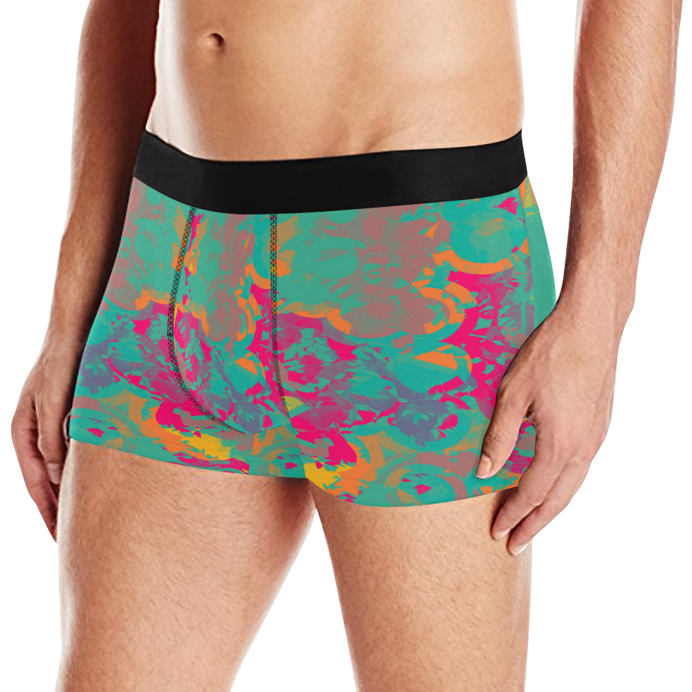 Fading circles Men's All Over Print Boxer Briefs (Model L10)