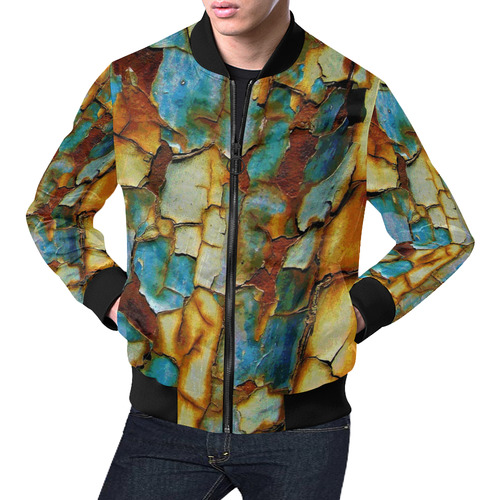 Rusty texture All Over Print Bomber Jacket for Men (Model H19)