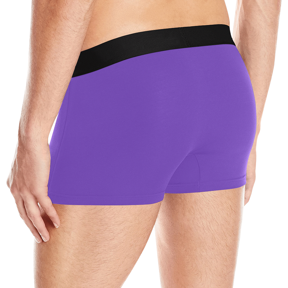 basic purple solid color customize Men's All Over Print Boxer Briefs (Model L10)