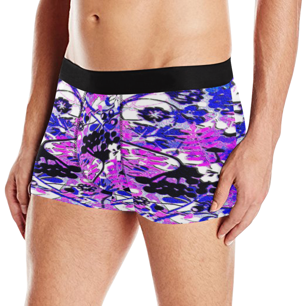 floral retro flower abstract Men's All Over Print Boxer Briefs (Model L10)