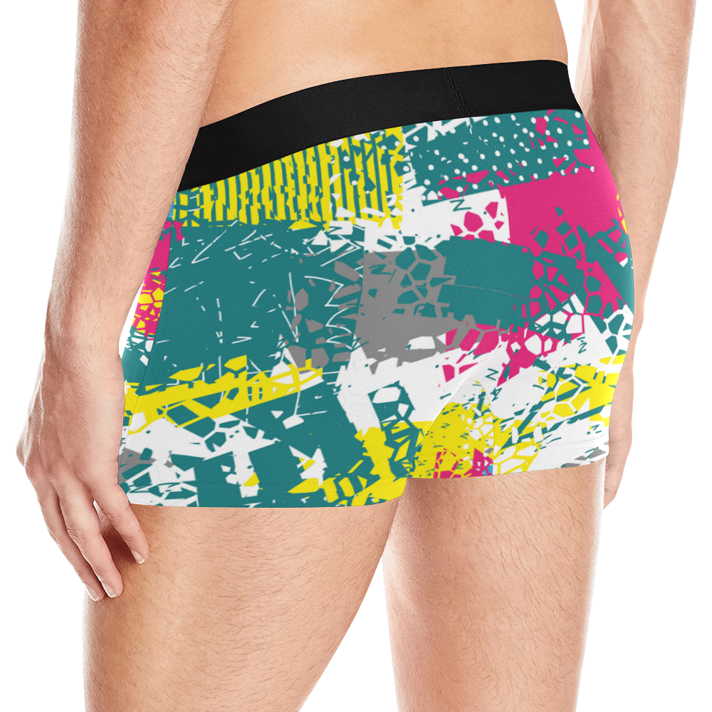 Cracked shapes Men's All Over Print Boxer Briefs (Model L10)