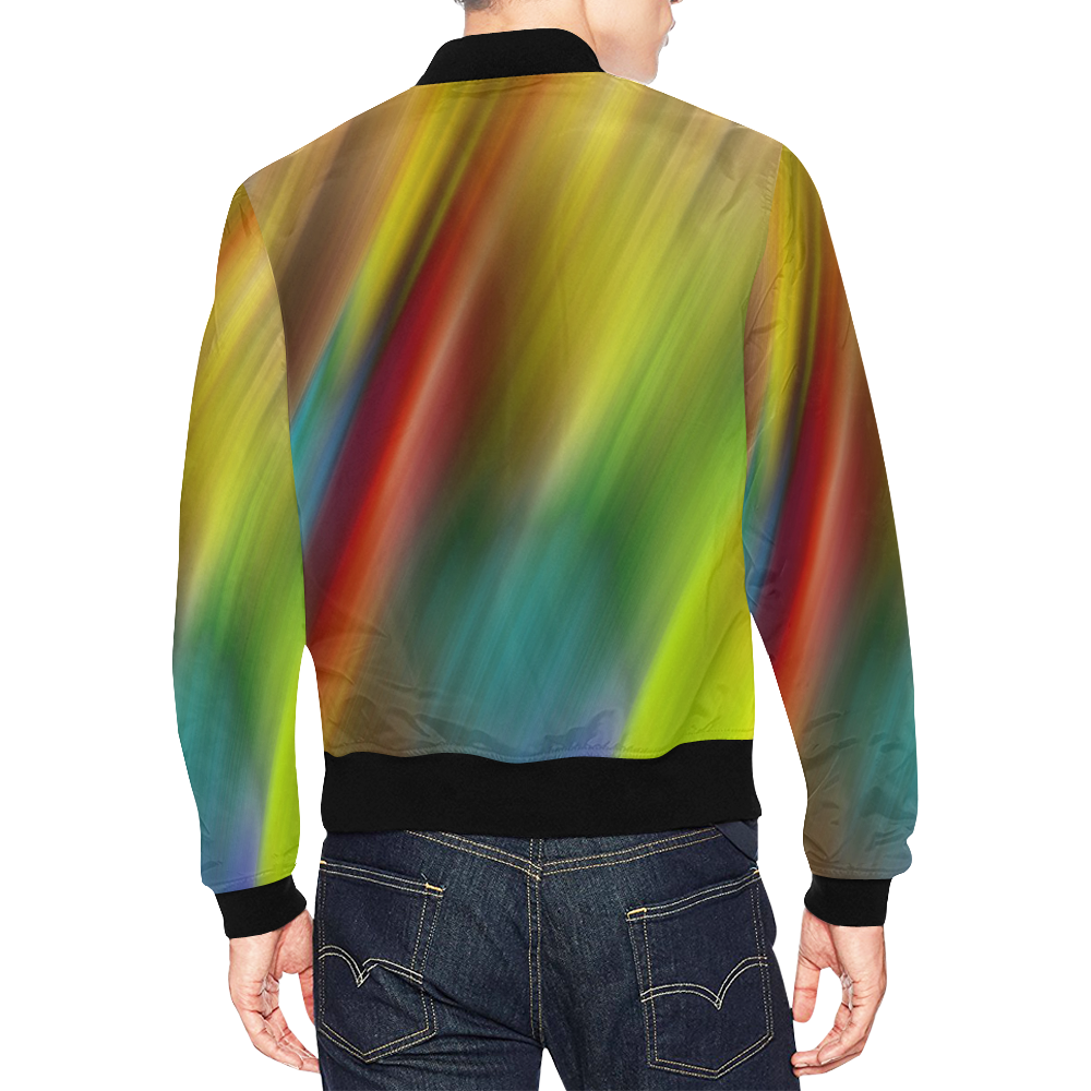 Colors Strips by Artdream All Over Print Bomber Jacket for Men (Model H19)