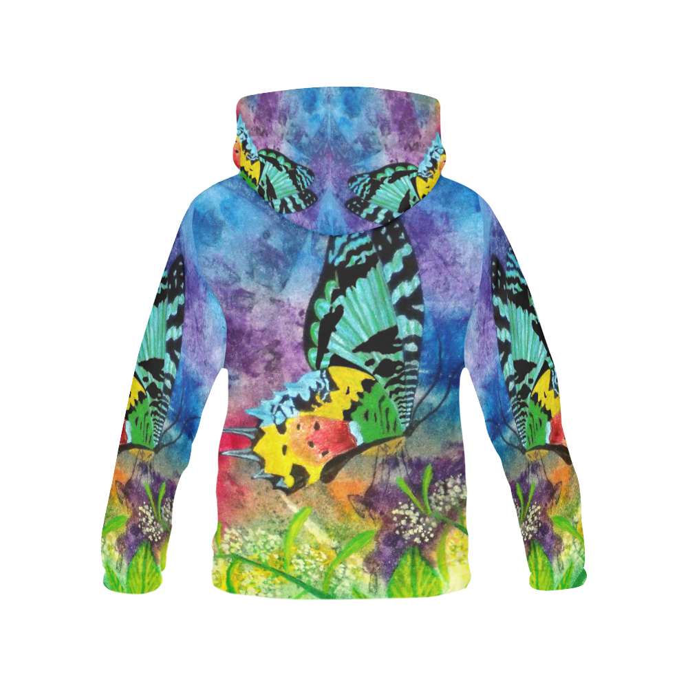 Madagascar Splash Profile Women's Hoodie All Over Print Hoodie for Women (USA Size) (Model H13)