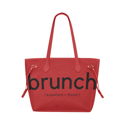 Tote Travel Bag Handbag Red Sunday Brunch by Tell3People Clover Canvas Tote Bag (Model 1661)