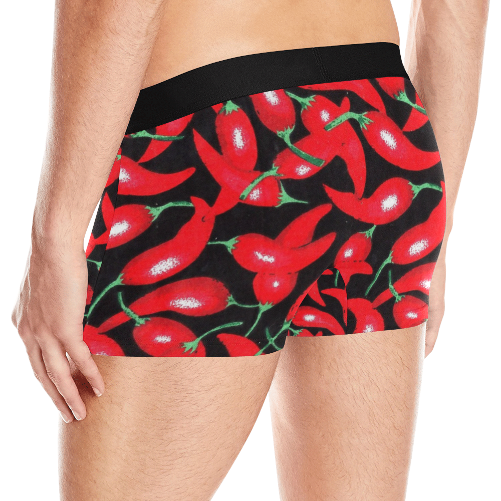red hottt chili peppers Men's All Over Print Boxer Briefs (Model L10)