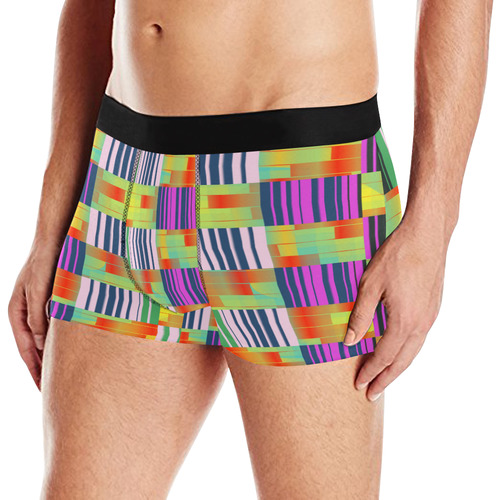 Vertical and horizontal stripes Men's All Over Print Boxer Briefs (Model L10)