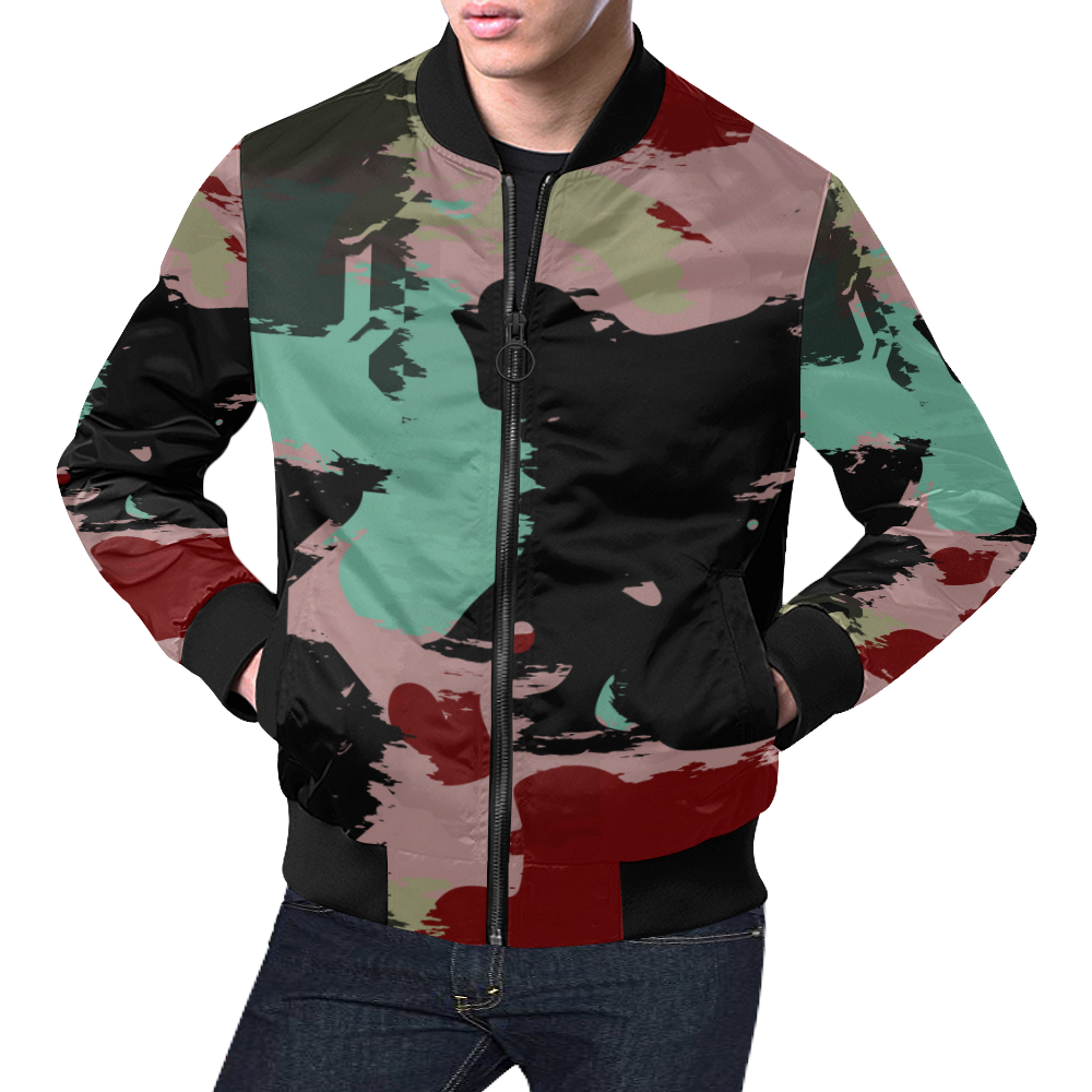 Retro colors texture All Over Print Bomber Jacket for Men (Model H19)
