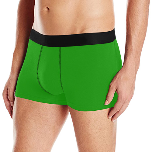 basic grass green solid color customize Men's All Over Print Boxer Briefs (Model L10)