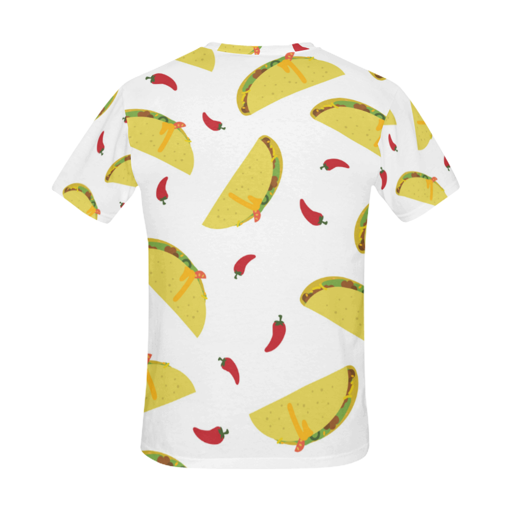 Taco All Over Print T-Shirt for Men (USA Size) (Model T40)