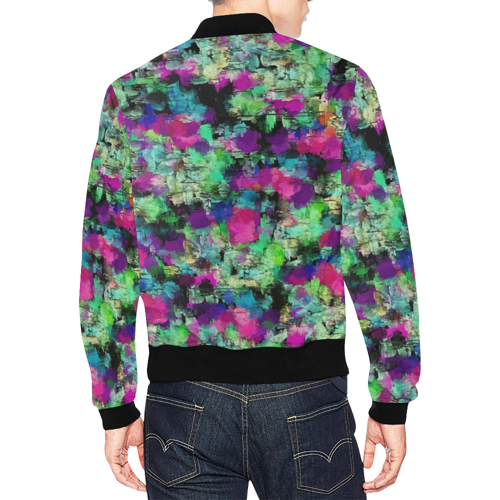 Blended texture All Over Print Bomber Jacket for Men (Model H19)