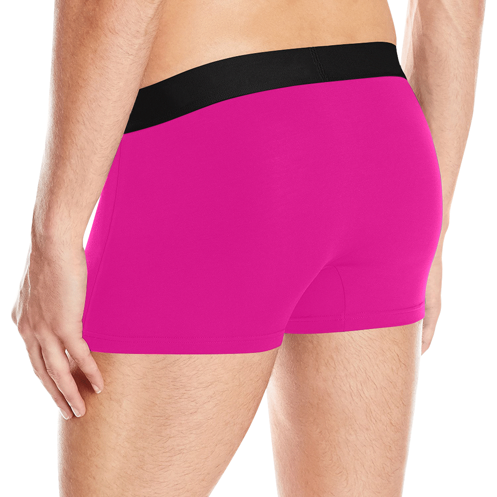 basic pink fuscia solid color customize Men's All Over Print Boxer Briefs (Model L10)