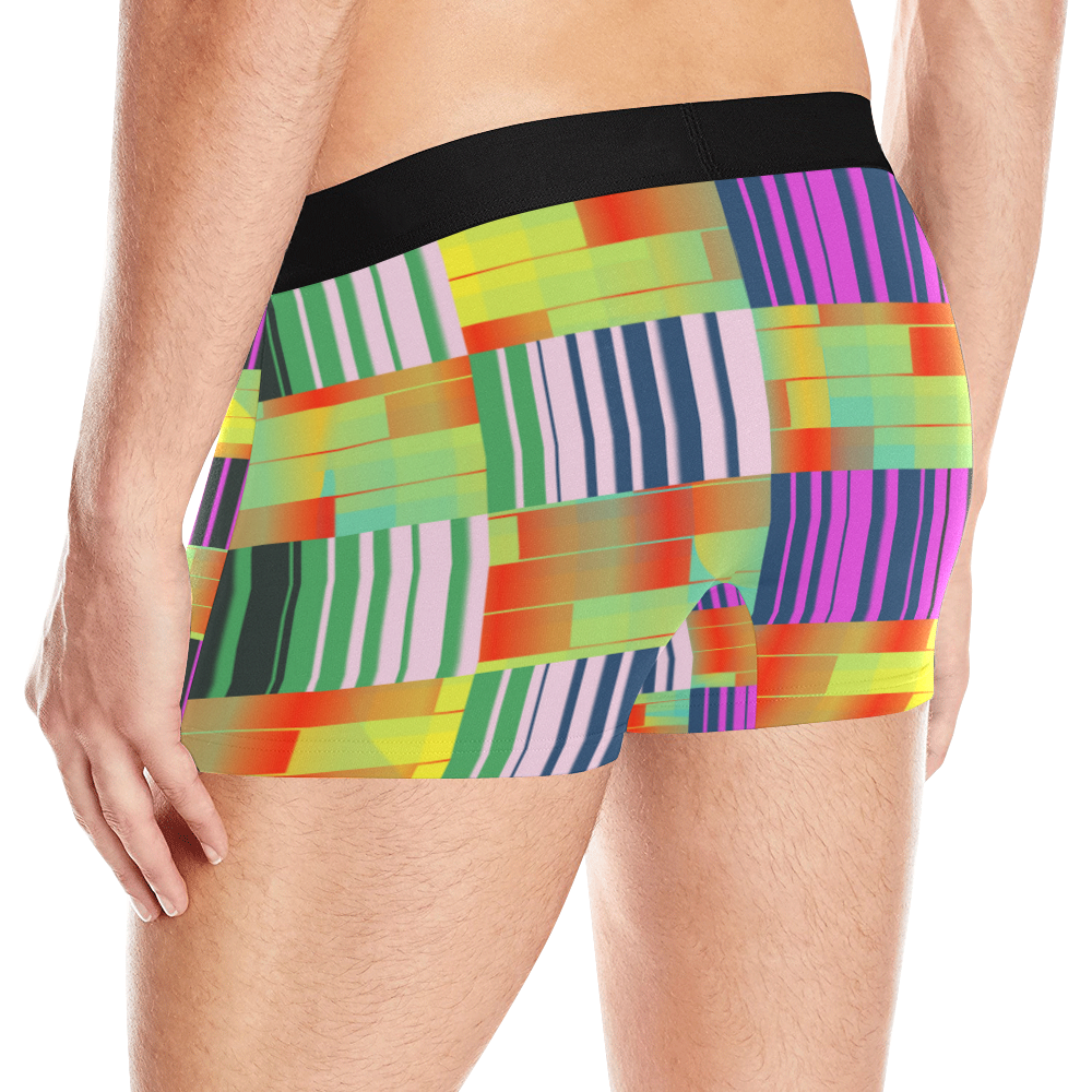 Vertical and horizontal stripes Men's All Over Print Boxer Briefs (Model L10)