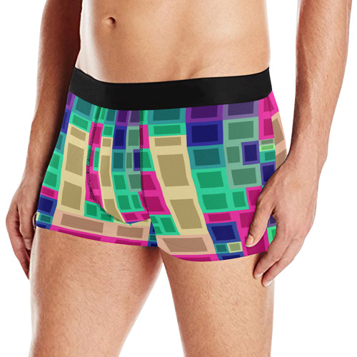 Rectangles and squares Men's All Over Print Boxer Briefs (Model L10)