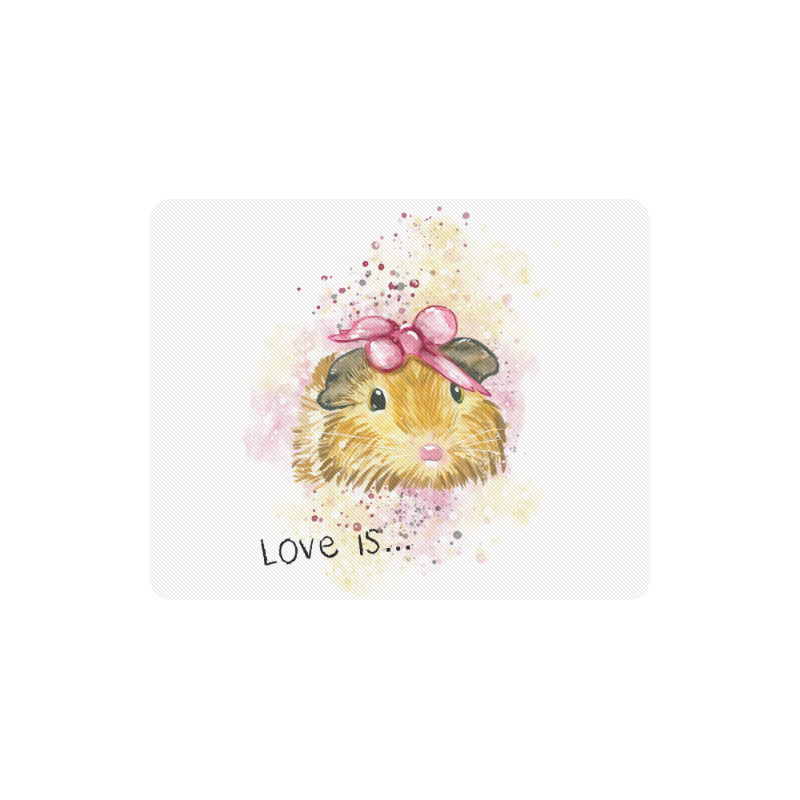Love is... a Guinea Pig Rectangle Mousepad