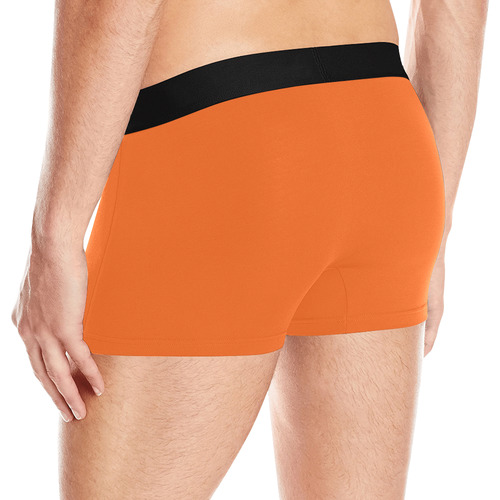 basic Mandarin Tangerine Orange solid color customize Men's All Over Print Boxer Briefs (Model L10)