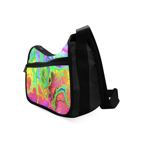 Rainbow Marble Fractal Crossbody Bags (Model 1616)