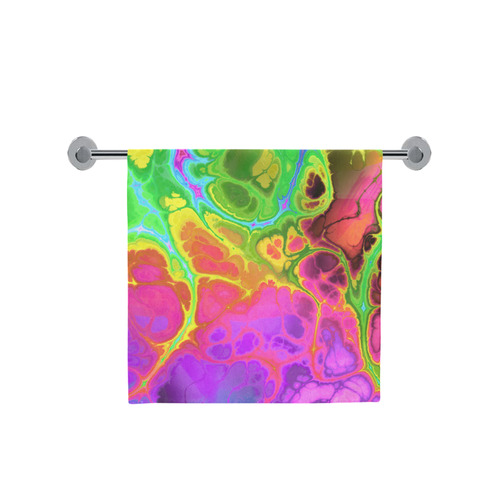 Rainbow Marble Fractal Bath Towel 30"x56"