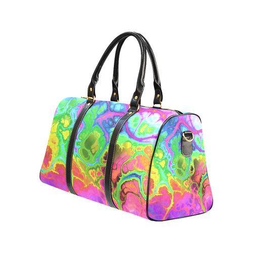 Rainbow Marble Fractal New Waterproof Travel Bag/Large (Model 1639)