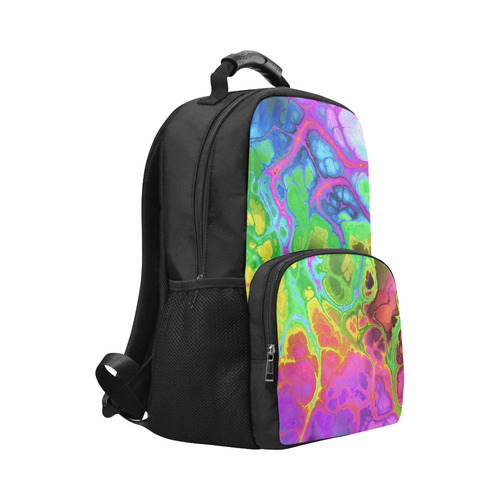 Rainbow Marble Fractal Unisex Laptop Backpack (Model 1663)