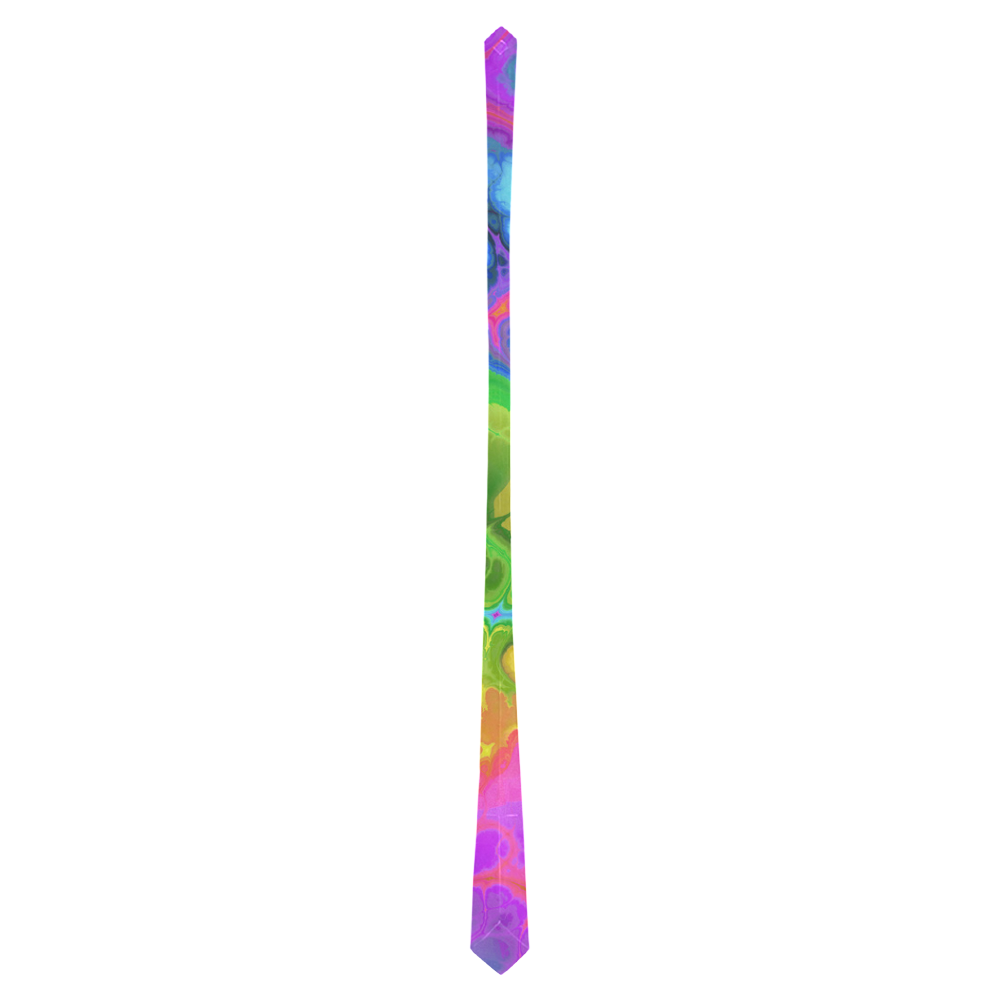Rainbow Marble Fractal Classic Necktie (Two Sides)