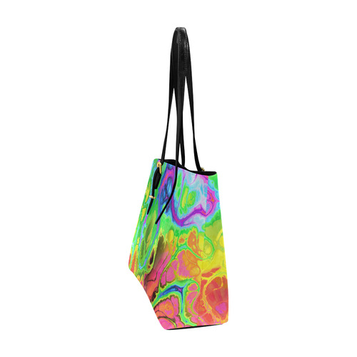 Rainbow Marble Fractal Euramerican Tote Bag/Large (Model 1656)