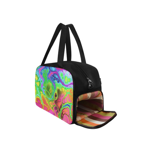 Rainbow Marble Fractal Fitness Handbag (Model 1671)