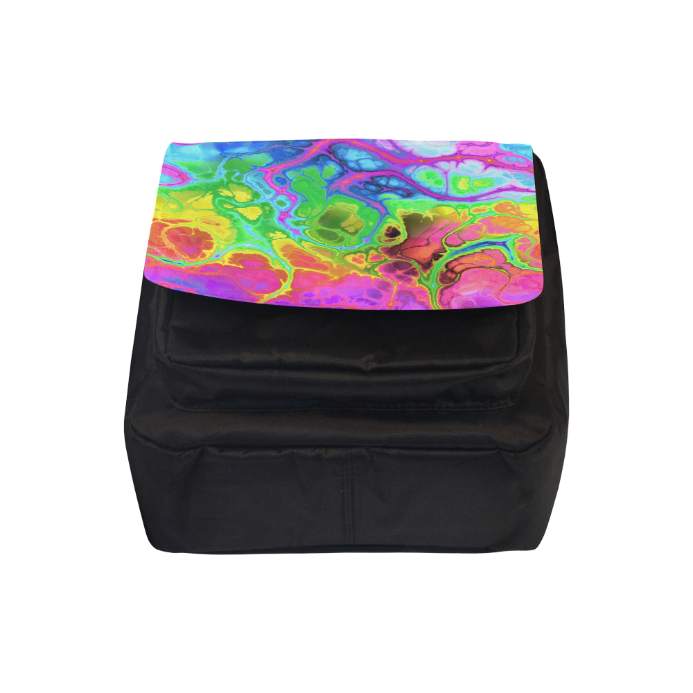 Rainbow Marble Fractal Crossbody Nylon Bags (Model 1633)