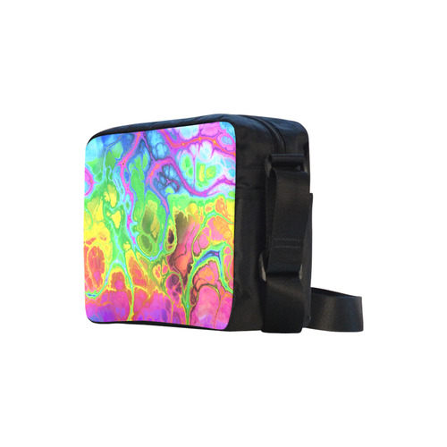 Rainbow Marble Fractal Classic Cross-body Nylon Bags (Model 1632)