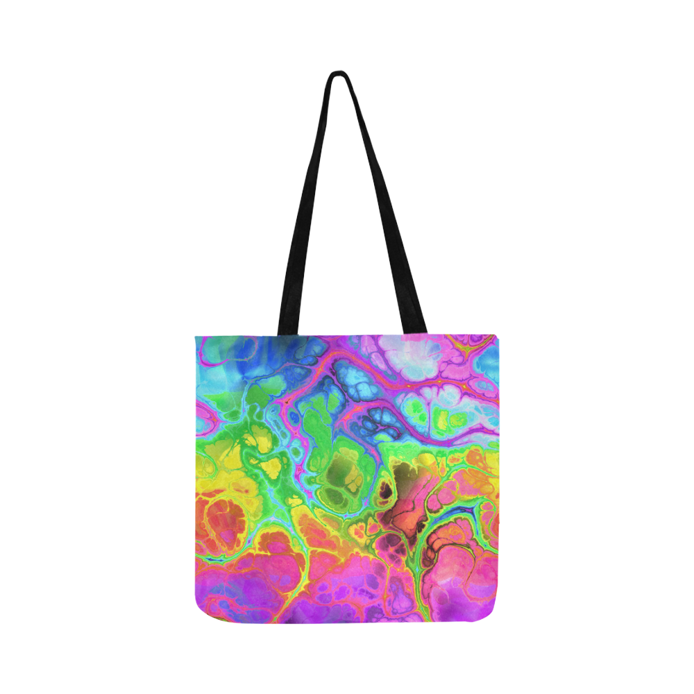 Rainbow Marble Fractal Reusable Shopping Bag Model 1660 (Two sides)