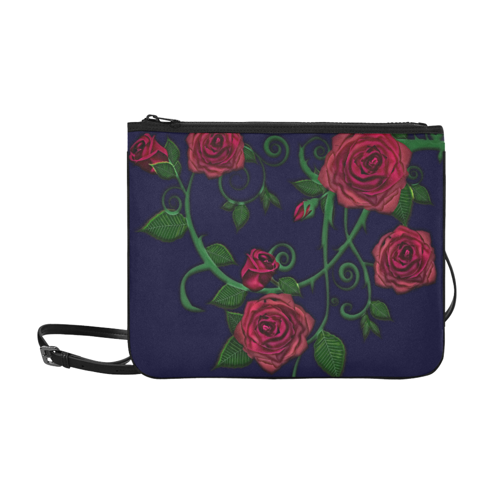 Roses Slim Clutch Bag (Model 1668)