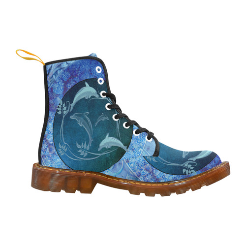 Dolphin with floral elelements Martin Boots For Men Model 1203H