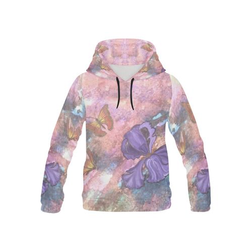 Pastel Monarchs Kid's Hoodie All Over Print Hoodie for Kid (USA Size) (Model H13)