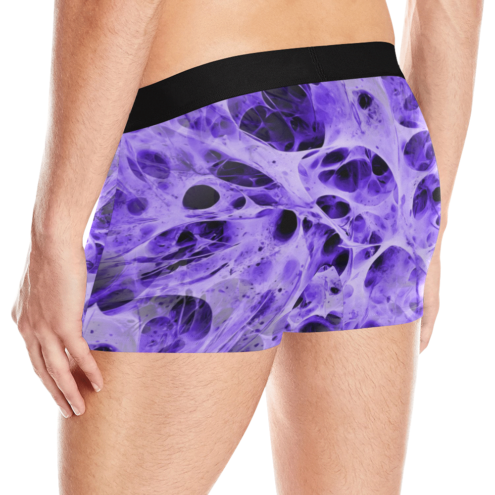 SPIDER WEB fractal - violet black Men's All Over Print Boxer Briefs (Model L10)