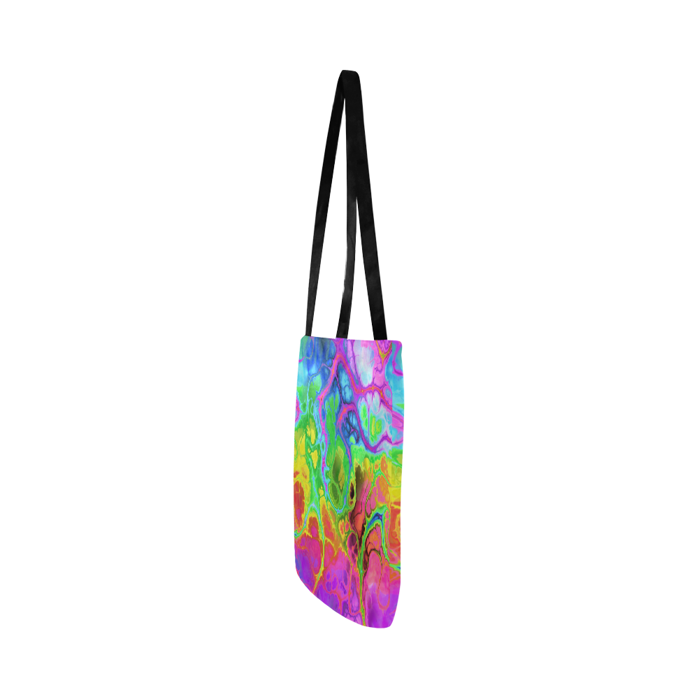 Rainbow Marble Fractal Reusable Shopping Bag Model 1660 (Two sides)