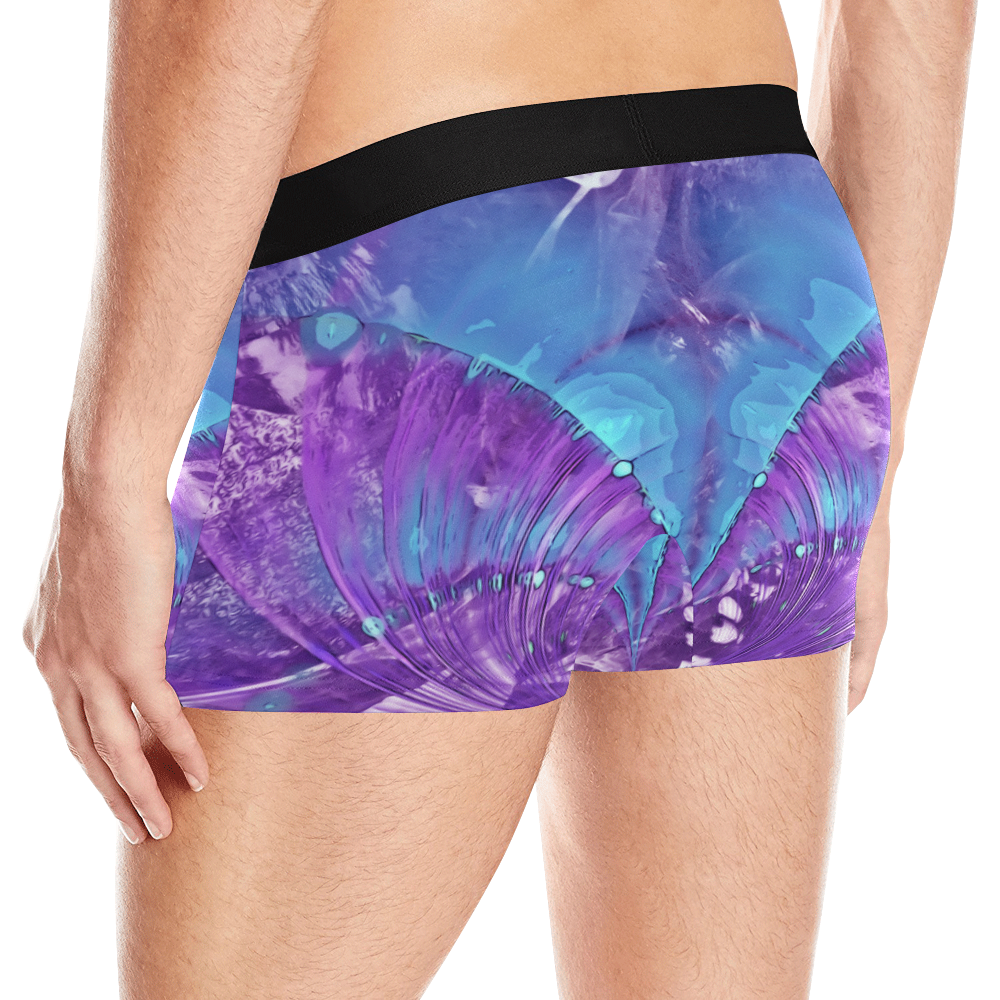 Abstract Fractal Painting - blue magenta pink Men's All Over Print Boxer Briefs (Model L10)