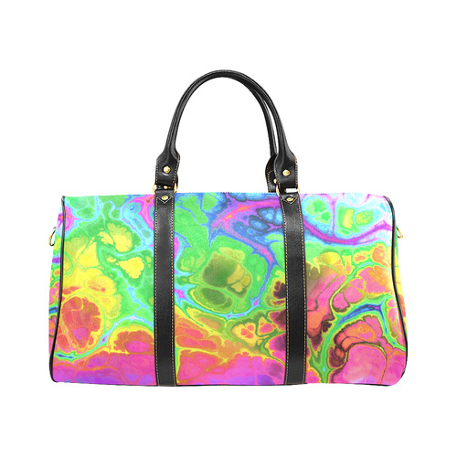 Rainbow Marble Fractal New Waterproof Travel Bag/Large (Model 1639)