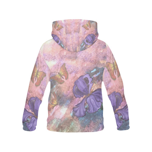 Pastel Monarchs Oversized Hoodie All Over Print Hoodie for Men/Large Size (USA Size) (Model H13)