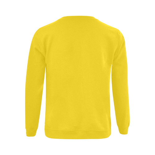 BEE ONE YELLOW Gildan Crewneck Sweatshirt(NEW) (Model H01)