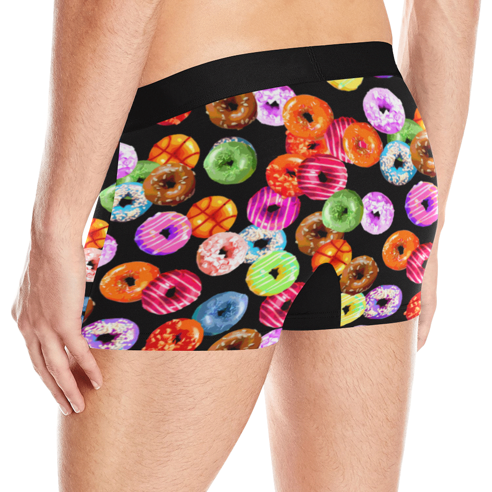Colorful Yummy DONUTS pattern Men's All Over Print Boxer Briefs (Model L10)