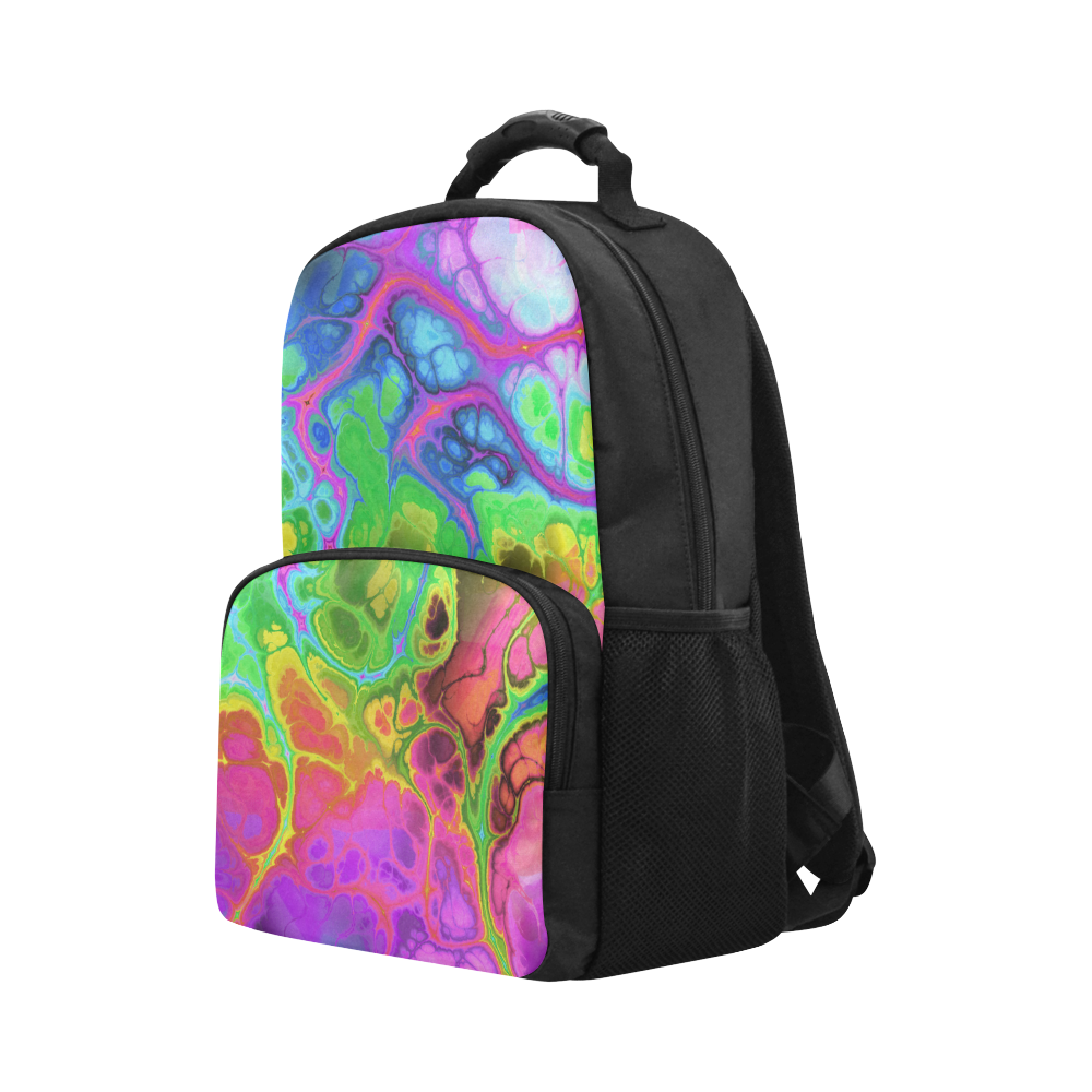 Rainbow Marble Fractal Unisex Laptop Backpack (Model 1663)