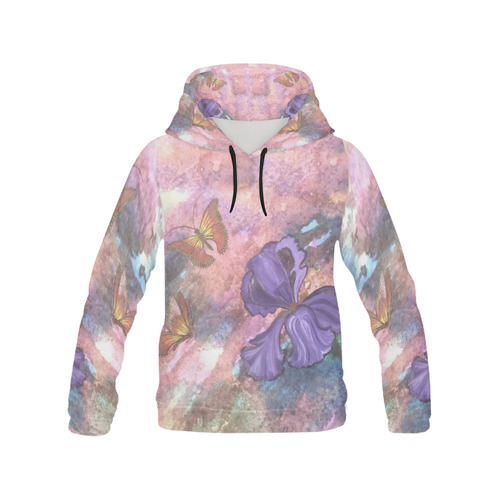 Pastel Monarchs Oversized Hoodie All Over Print Hoodie for Men/Large Size (USA Size) (Model H13)