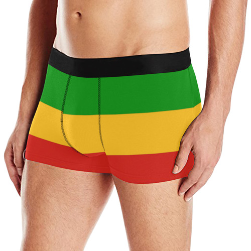 Rastafari Flag Colored Stripes Men's All Over Print Boxer Briefs (Model L10)