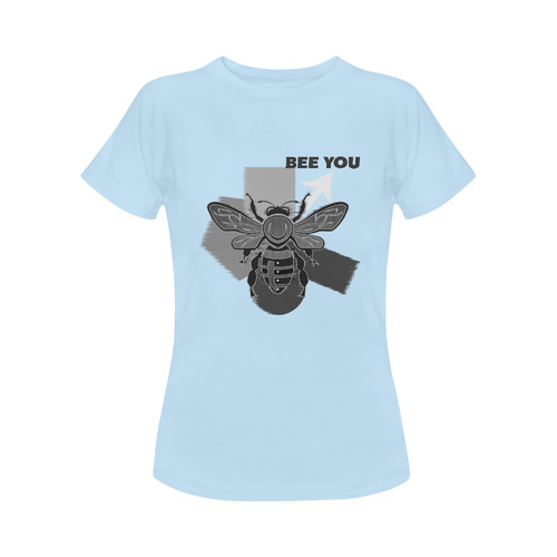 BEE YOU LIGHT BLUE Women's Classic T-Shirt (Model T17）