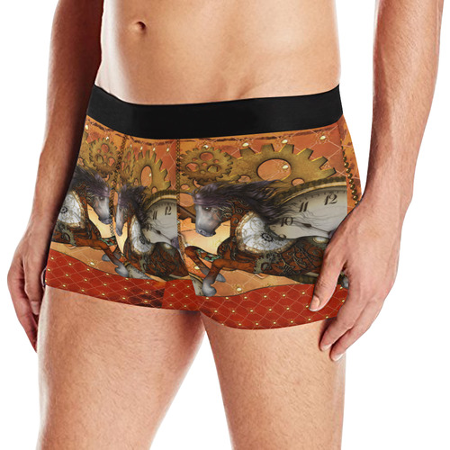 Steampunk, awesome steampunk horse Men's All Over Print Boxer Briefs (Model L10)