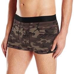 Camo Red Brown Men's All Over Print Boxer Briefs (Model L10)